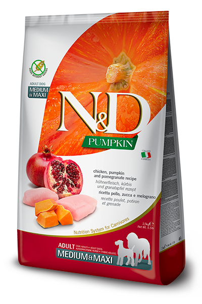 Farmina Dog N&D Pumpkin Chicken & Pomegranate Adult[法米娜N&D南瓜无谷系列鸡肉南瓜石榴配方-犬成粮] image 0
